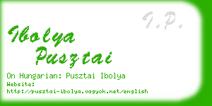 ibolya pusztai business card